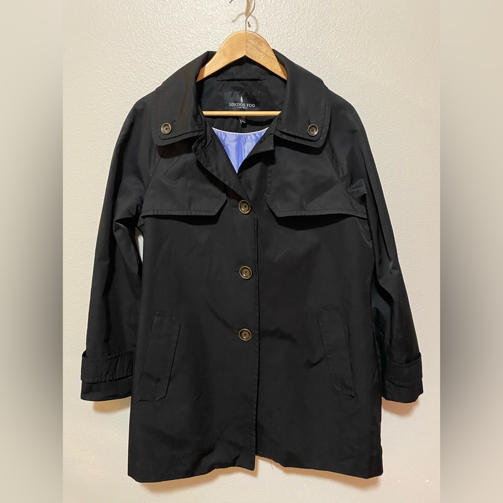 London Fog Women’s Fully Lined L Black Trench Coat